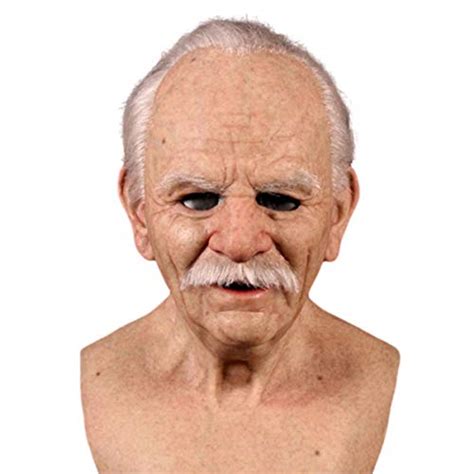 halloween mask old man|best realistic old man mask.